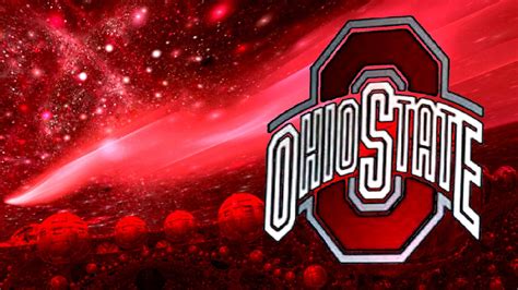 Ohio State Logo w Red Balls Glare Background Ohio State Desktop Tapety ...