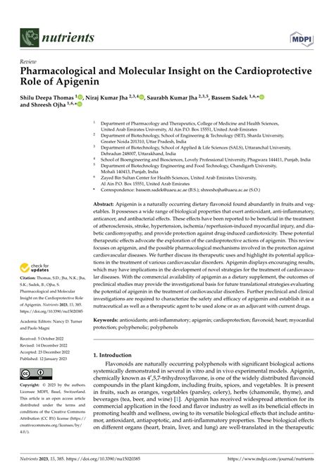 PDF Pharmacological And Molecular Insight On The Cardioprotective