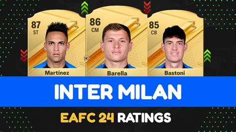 Fifa Inter Milan Player Ratings Ea Fc Ft Martinez