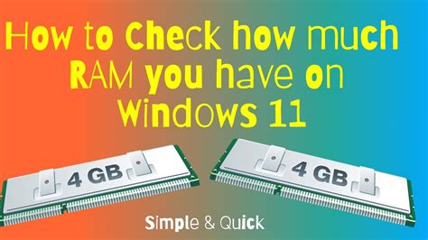 How To Check How Much RAM You Have On Windows 11 YouTube