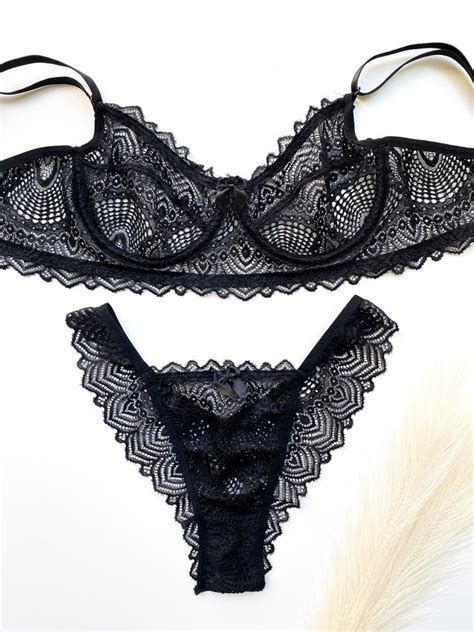 Conjunto Sem Bojo Aro Calcinha Fio Preto Conheça a Treacy Lingerie uma marca de Atacado e
