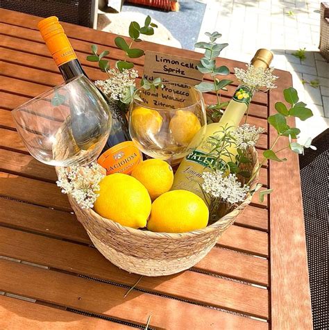 Geschenkkorb Limoncello Spritz Diy Presents Summer Gift Baskets