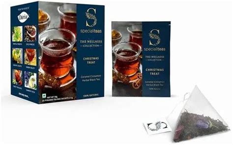 Cherise Specialiteas Christmas Treat Caramel Cinnamon Herbal Black Tea 2 G X 25 Pyramid Tea