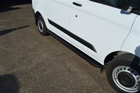 Ford Transit Custom Fox Running Boards Satin Black Aluminium Lwb L