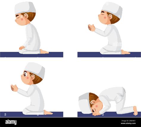 Muslim Girl Praying Vector Illustration Stock Vector Image And Art Alamy