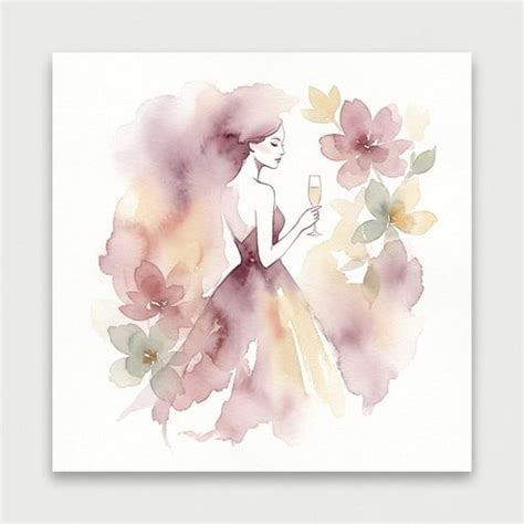 Free Elegant Watercolor Woman Image Watercolor Woman Elegant