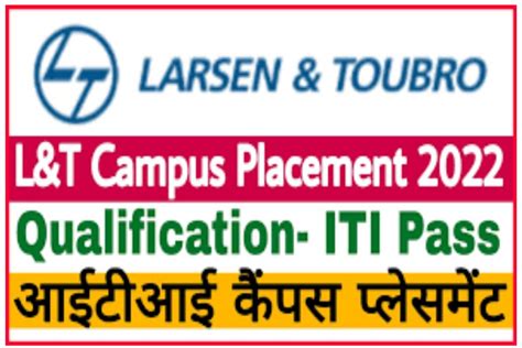 Larsen Toubro Campus Placement Iti Jobs