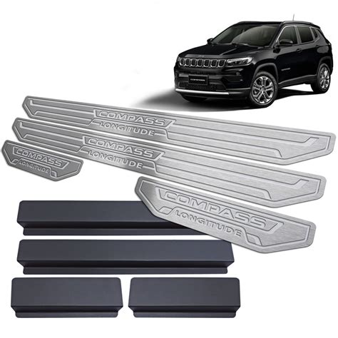 Soleira A O Inox Jeep Compass Longitude Baixo Relevo Em Promo O