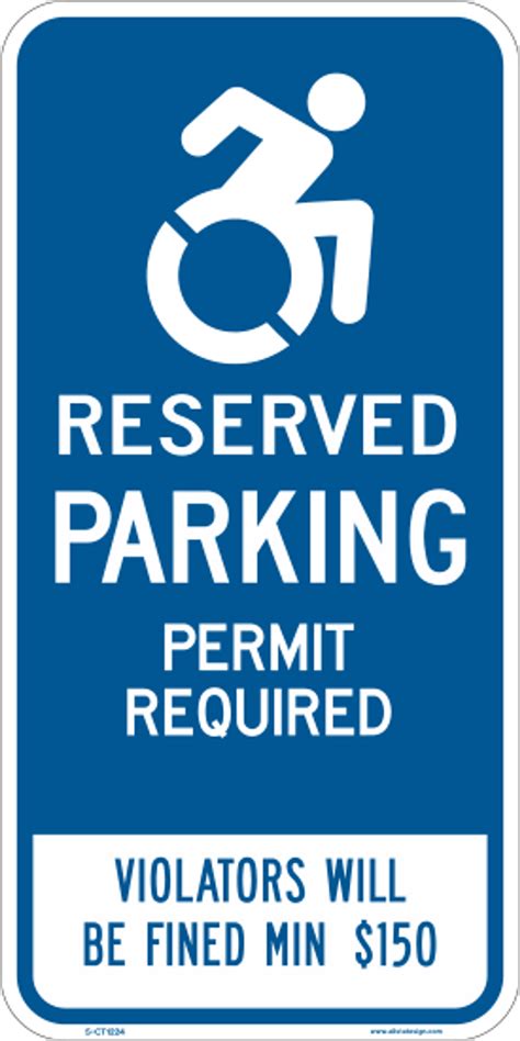 Connecticut Handicapped Parking Sign