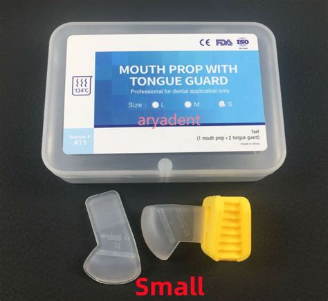 Dental Mouth Props W Tongue Guard Rubber Bite Block Opener Retractor