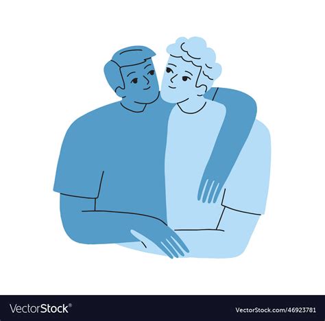 Happy Gay Couple Homosexual Romantic Relationship Vector Image