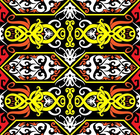 seamless patern  dayak ethnic patterntraditional indonesian fabric
