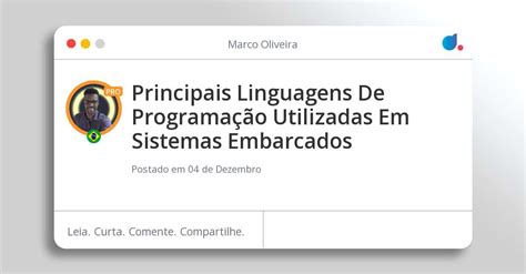 Principais Linguagens De Programa O Utilizadas Em Sistemas Embarcados