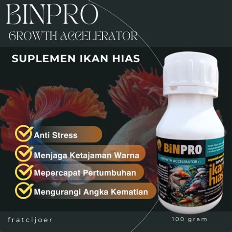 Jual BINPRO Vitamin Ikan Hias Suplemen Pertumbuhan Ikan Cupang