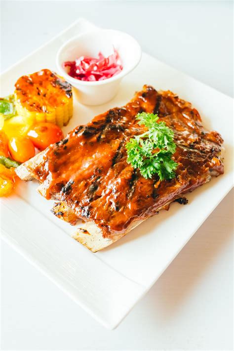 Grilled pork ribs with bbq sauce 2790066 Stock Photo at Vecteezy