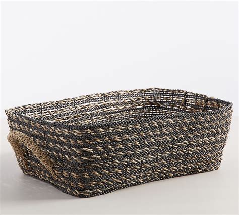 Asher Handwoven Seagrass Underbed Basket Pottery Barn