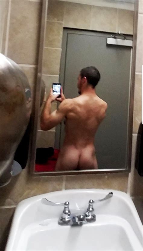 Hunky Marine Showing Butt In Mirror My Own Private Locker Room