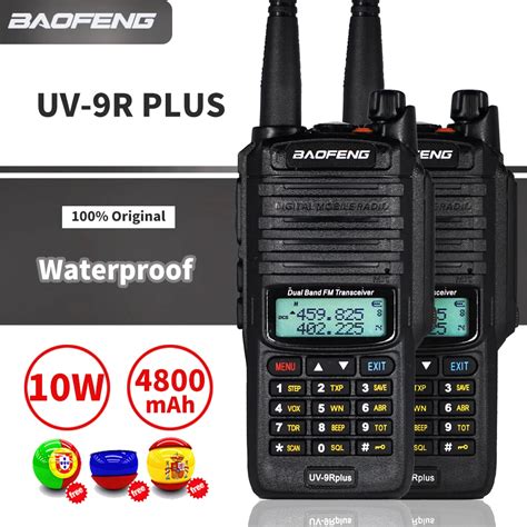 Baofeng walkie talkie UV 9R Plus Radio CB Ham portátil de doble banda