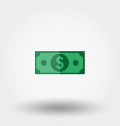 Banknote Dollar Icon Flat Royalty Free Vector Image