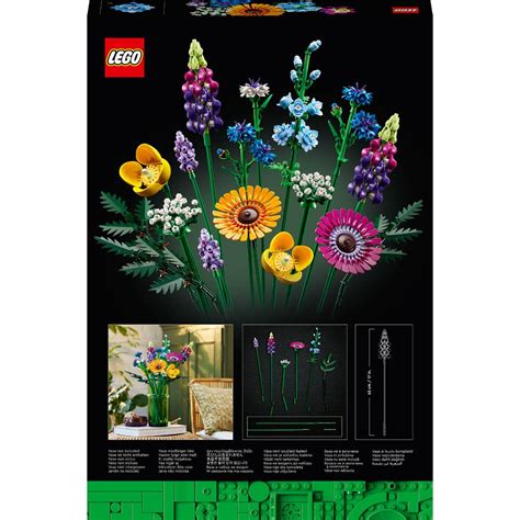 Lego Icons Botanical Collection Wildflower Bouquet Building Set Toy 939 Piece For Ages 18