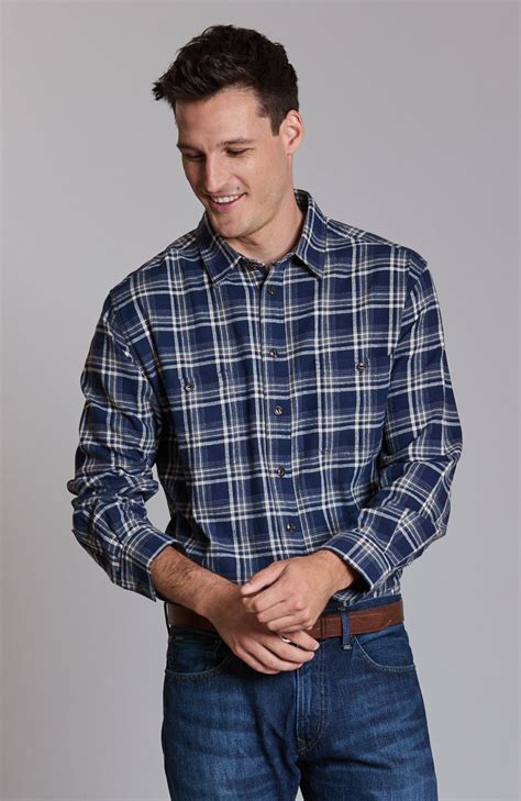 Cooperstown Plaid Work Shirt Navy Plaid Tyler Böe