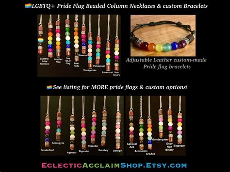 LGBTQ Pride Necklace Pride Flag Jewelry Pride Bar Necklace Lgbtq Bracelet Gay Mlm Lesbian