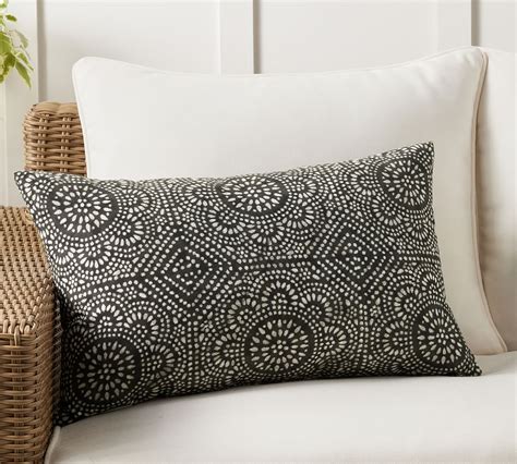 Slate Outdoor Lumbar Throw Pillow Pottery Barn