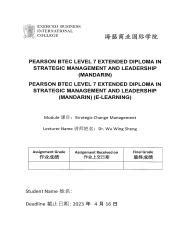 Understanding Strategic Change Management in Organizational | Course Hero