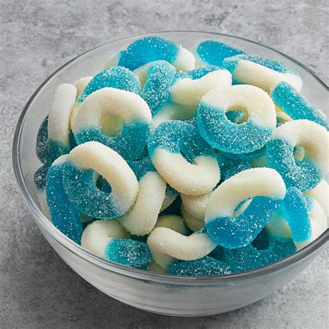 Albanese Blue Raspberry Gummi Rings Lb Case