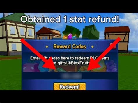 Kode Redeem Reset Statistik Blox Fruits Roblox YouTube