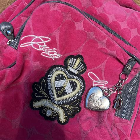 WOMENS HOT PINK JUICY COUTURE Y2K BACK PACK ALL Depop