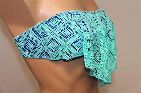 New Hula Honey Swimwear Bikini Top Bandeau Neck Strap Sfm Ebay