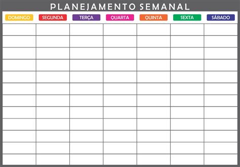 Modelo De Plano Semanal