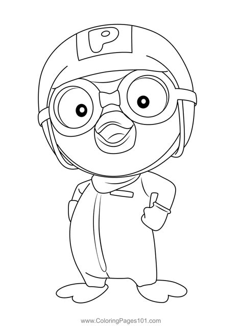 Pororo Style Coloring Page for Kids - Free Pororo the Little Penguin ...