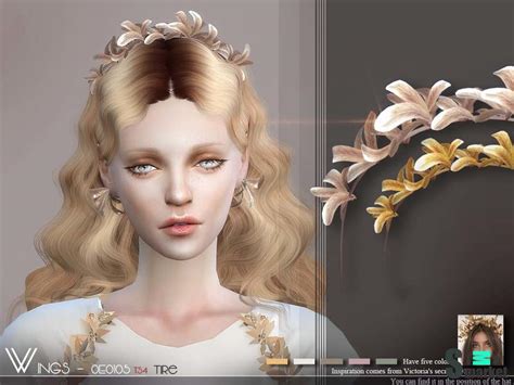 Ободок металлический by wingssims для Симс 4. Скачать мод