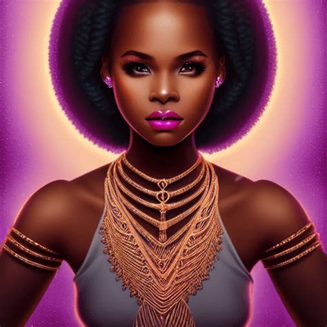 Intricately Rendered African American Princess Creative Fabrica