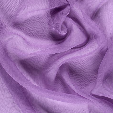 Silk Crinkle Chiffon Silk Crinkle Chiffon Fabric 5mm 52 Lavender Purple