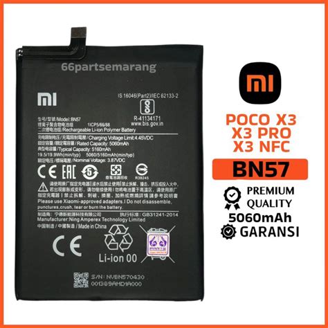 Jual Baterai Batre Batu Battery BN57 Xiaomi Poco X3 X3 Pro X3 NFC