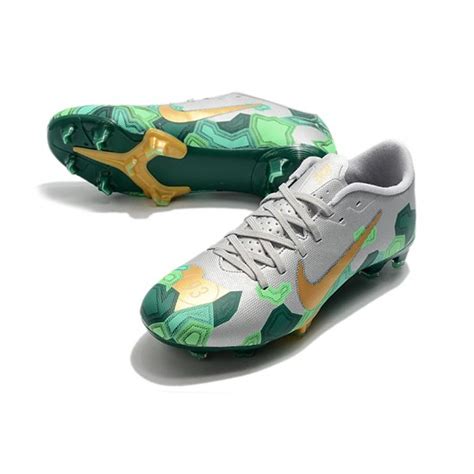 Nike Mercurial Vapor Xiii Pro Fg Silver Green Yellow Soccer Cleats Nike