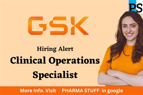 GSK Jobs Clinical Operations Specialist