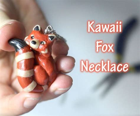 Tutorial Fire Fox Necklace Polymer Clay Panda Roux Fimo Panda