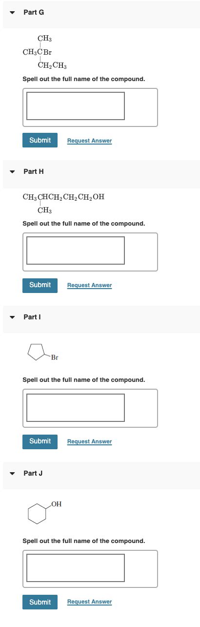 Solved Part A Ch Ch Chch Nh Spell Out The Full Name Of The Chegg