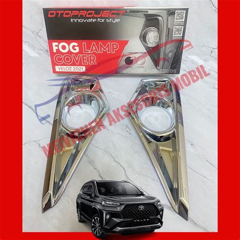 Jual Cover Ring Fog Lamp Depan Mobil All New Veloz Chrome