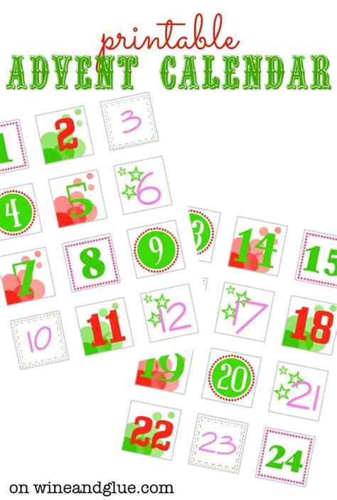 Printable Advent Calendar Labels - Salli Giuditta