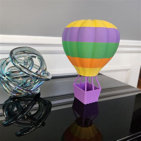 Custom Colors D Printed Hot Air Balloon Plastic Decoration Etsy