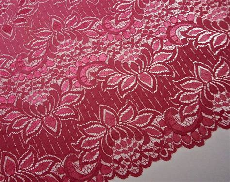 1yd Wide Stretch Lace Fabric 11 Inch Elastic Lace Trim Mauve Etsy