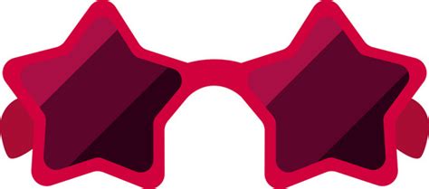 Star Shaped Glasses Line Style On White Royalty Free Vector