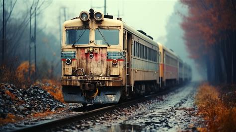 Premium AI Image | train runing High definition photography creative ...