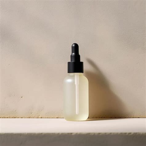 Premium Psd Frosted Glass Cosmetic Skincare Dropper Bottle