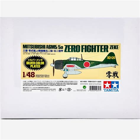 Tamiya 10317 Mitsubishi A6m55a Zeke Zero Fighter Silver Plated